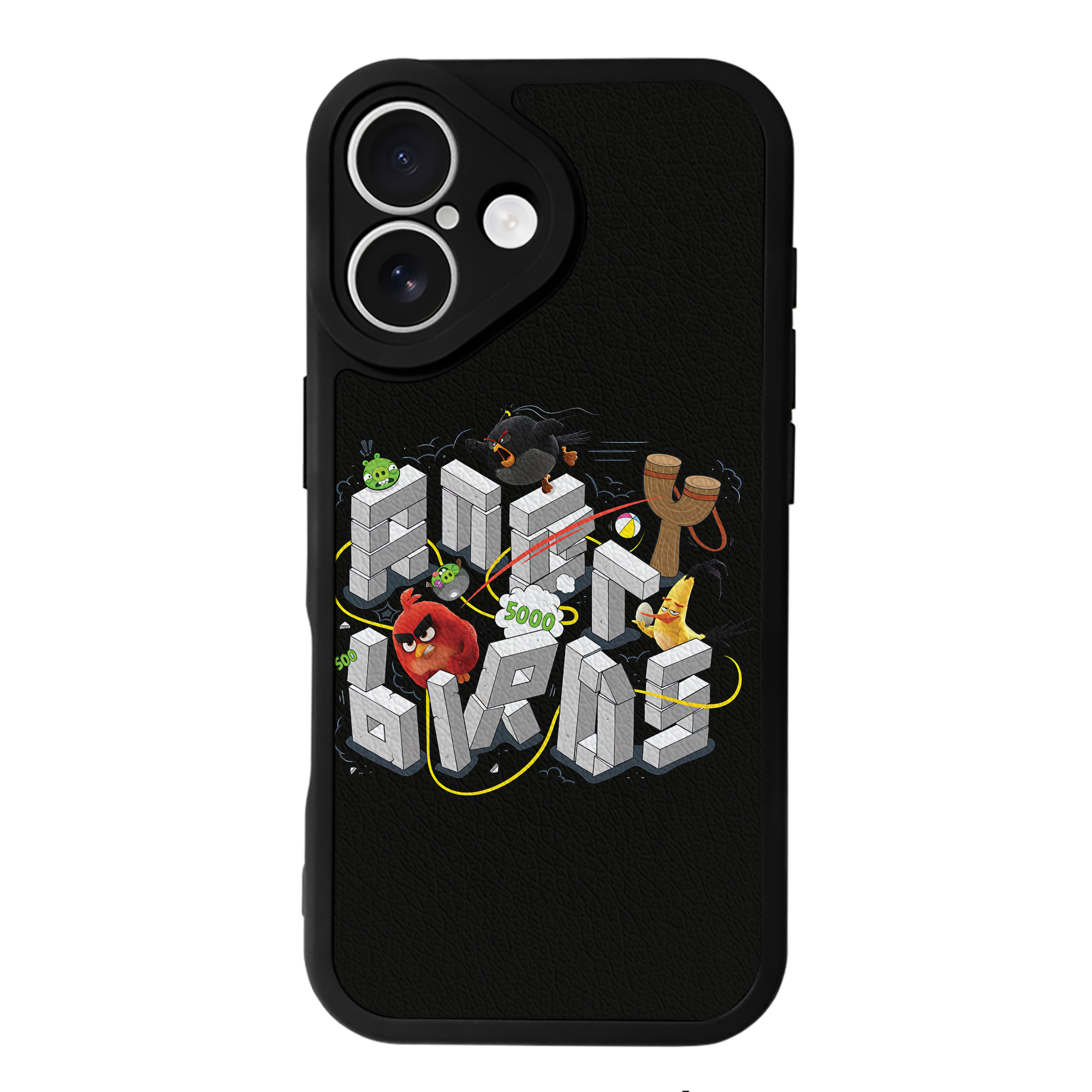 （画像用） Angry Birds アングリーバード 【iPhone 16シリーズ対応】シリコンスマホケース（レザー調） 材質：シリコン